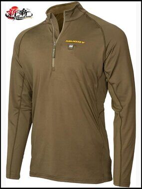 Heated Base Layer Quarter Zip Shirt Polyester Spandex